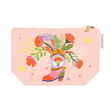 Large pouch in cotton (28x18 cm) - Farwest (santiag solo)