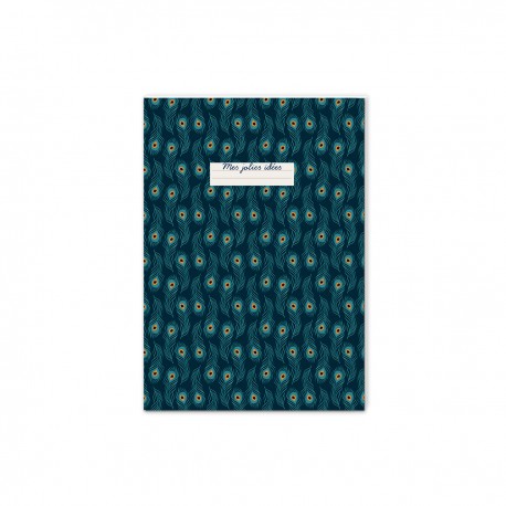 Carnet souple A6 (72 pages) - Paon (DCC)