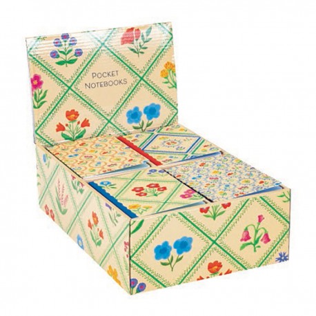 Présentoir de 32 carnets pockets (4 assortis) - Enchanted Garden