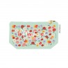 Trousse rectangulaire en coton vert PM - Nature vivante(maîtresse)