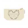 Trousse rectangulaire en coton beige PM - Ecole de vie (Maîtresse)