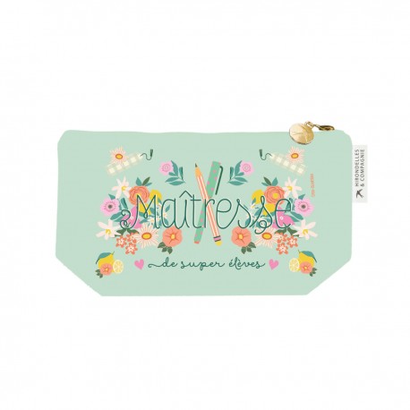Trousse rectangulaire vert PM (24x13 cm) - Dolce vita (maîtresse)