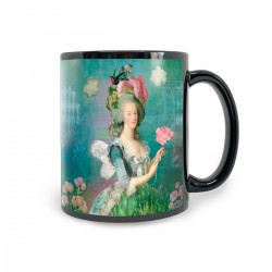 Black ceramic mug 12oz - Le Jardin des Secrets