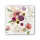 Pochette de 20 serviettes cocktail - Pressed Flowers