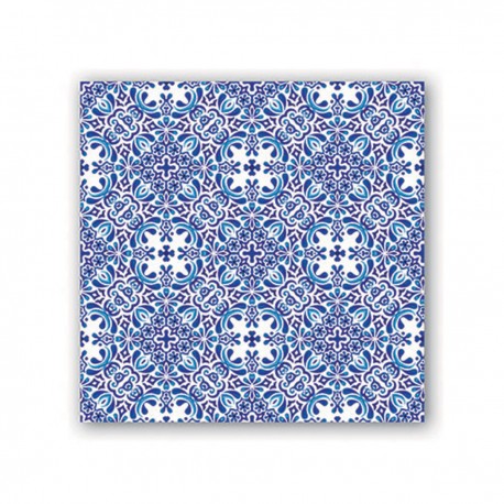 Pochette de 20 serviettes cocktail - Indigo Seas