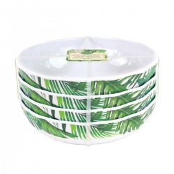 Set de 4 assiettes creuses 'Palm Breeze'