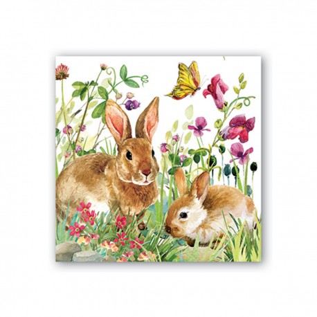 Cocktail napkin - Bunny Meadow