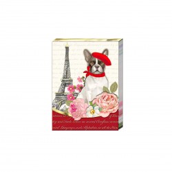 Pocket carnet de notes 'Chien & Tour Eiffel'