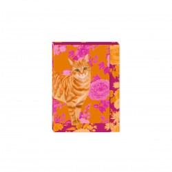 Pocket carnet de notes aimanté - Petals and Paws (Tabby)