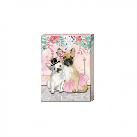 Pocket carnet de notes aimanté - French bulldog couple°