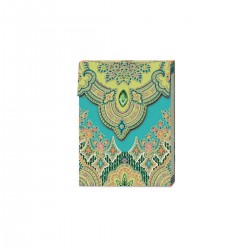 Pocket Carnet Notes Paisley ' Turquoise'