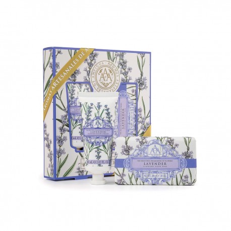 Gift set hand cream 60ml and bar soap 200g - Lavender