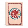 Carnet de notes couverture en tissu & brodée - Mediterranea (Prawns)
