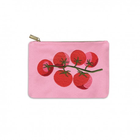Embroidered pouch - Mediterranea (Tomatoes)