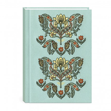 Carnet de notes couverture en tissu & brodée - Regalia (Mint)