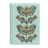 Carnet de notes couverture en tissu & brodée - Regalia (Mint)