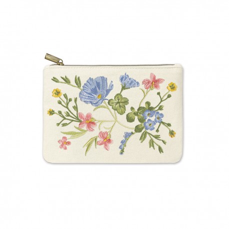 Trousse brodée MM - Ephemeral Garden