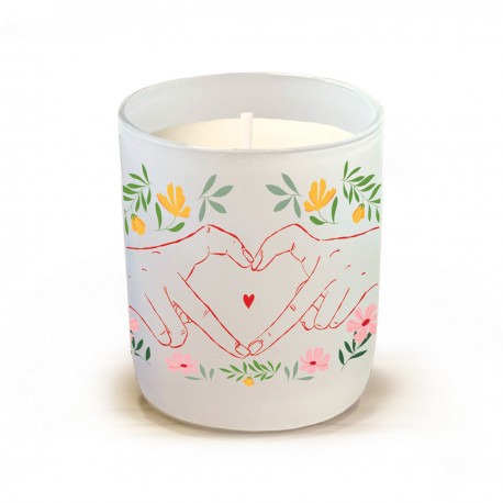 Bougie parfumée 220gr en verre blanc - A fleur de peau