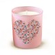 Bougie parfumée 220gr en verre rose- Liberty Brush
