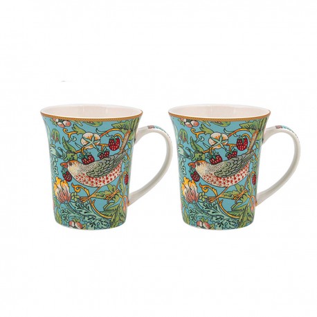 Set of 2 mugs - Strawberry Thief Blue