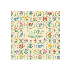 10 square notecard wallet - Enchanted Garden