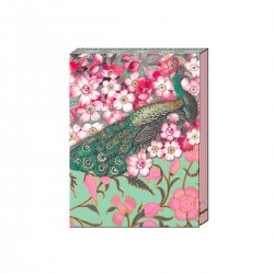 Pocket carnet de notes 'Cherry blossom peacock'