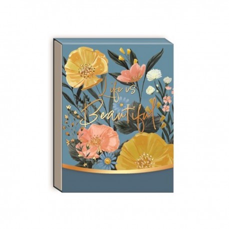 Pocket carnet de notes aimanté - Spring Garden (blue garden)