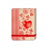 Pocket carnet de notes (élastique rouge) - Stripe Heart