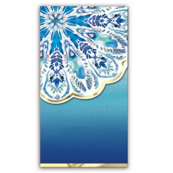 Carnet de notes long aimanté (azure medallion) - Azure Peacock