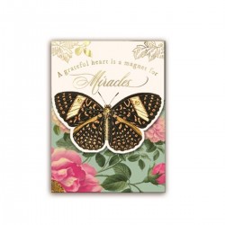Pocket carnet de notes aimanté - "Miracles" Butterfly