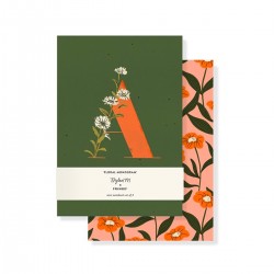 Set 2 mini journals - Monogram Floral A