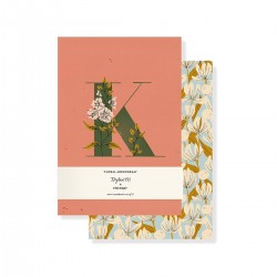 Set 2 mini journals - Monogram Floral K