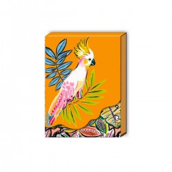 Pocket carnet de notes aimanté - Orange Cockatoo