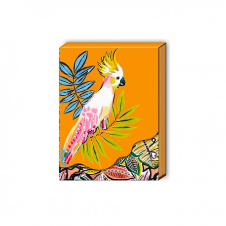 Pocket carnet de notes aimanté - Orange Cockatoo