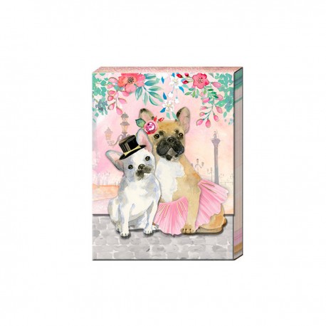 Pocket carnet de notes aimanté - French bulldog couple°