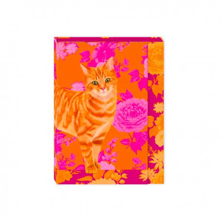 Pocket carnet de notes aimanté - Petals and Paws (Tabby)