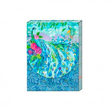 Pocket carnet de notes aimanté - Pagoda Peacock