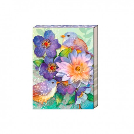 Pocket carnet de notes 'Lotus birds'
