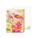 Pocket carnet de notes 'Pink floral bird'