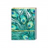 Pocket carnet de notes aimanté - Emerald Peacock (Feathers)