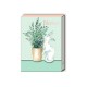Pocket carnet de notes aimanté - Houseplant White Cat