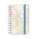 Pocket carnet de notes à spirales & élastique - Metro Map