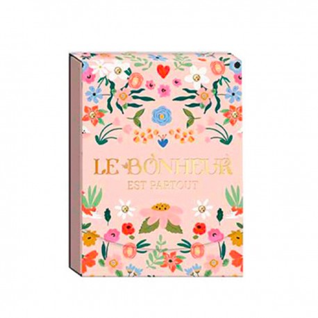 Pocket carnet de notes aimanté - Le bonheur est partout