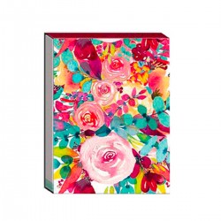 Pocket carnet de notes aimanté - Floral rose