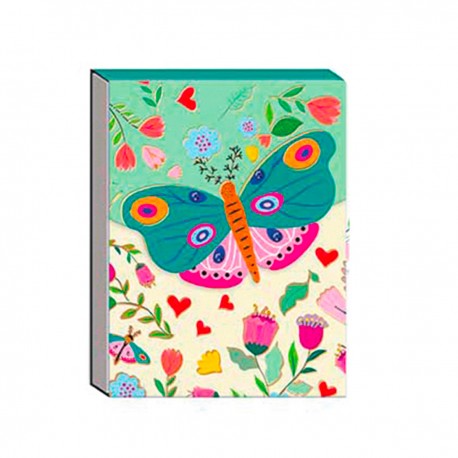 Pocket carnet de notes aimanté - Papillon