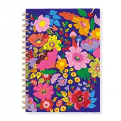 Carnet de notes A5 spirale - Forêt florale