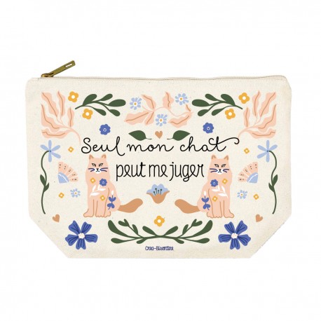 Trousse rectangulaire GM (28x20 cm) - Seul mon chat peut me juger