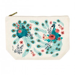 Trousse rectangulaire GM (28x20 cm) - Paon