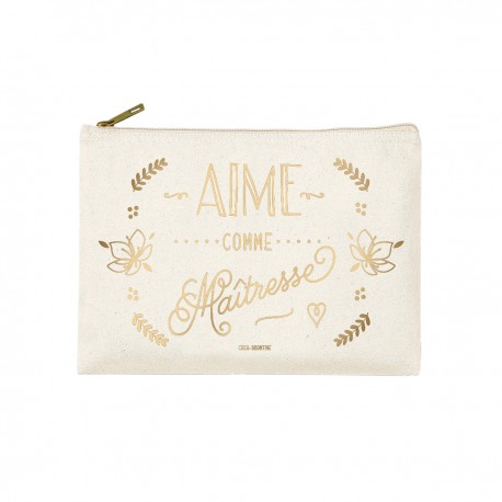 Trousse rectangulaire PM (20x13 cm) - Aime comme maîtresse