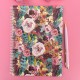 Carnet de notes A5 à spirale - Floral rose